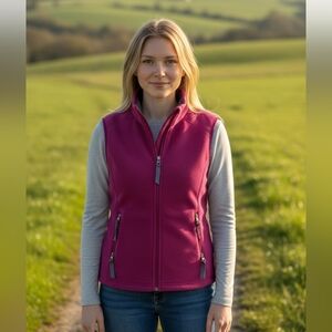 Patagonia Vintage Synchilla Fleece Vest Size Medium Magenta Style 25183 SP01